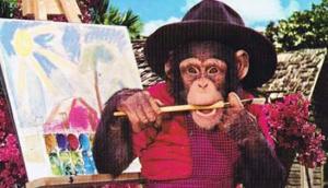 Monkey the painter