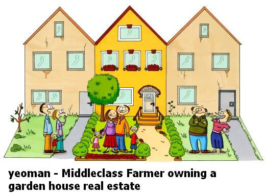 yeoman middle class farmer owning a Garden house real estate